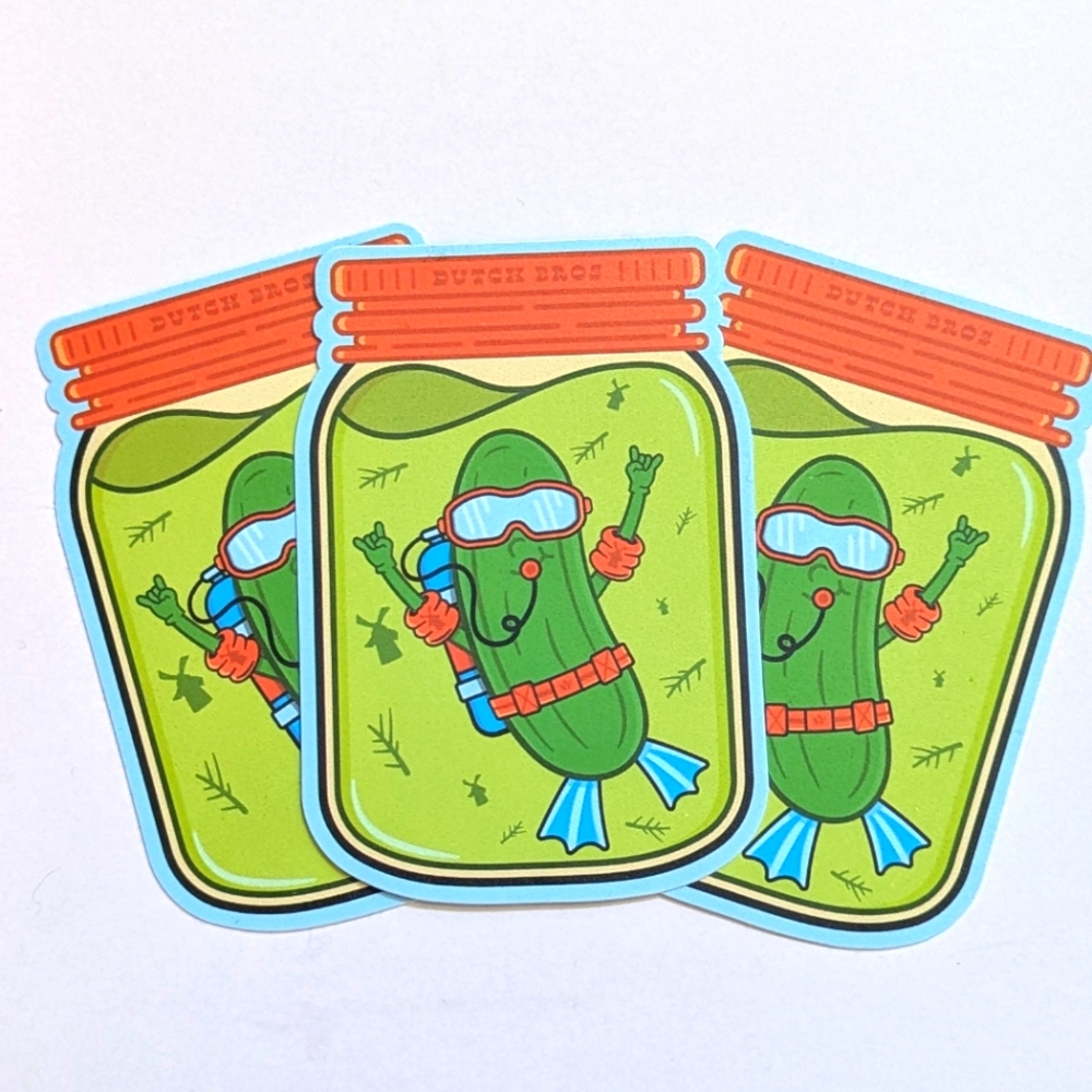 Pickle Jar Stickers - Dutch Bros